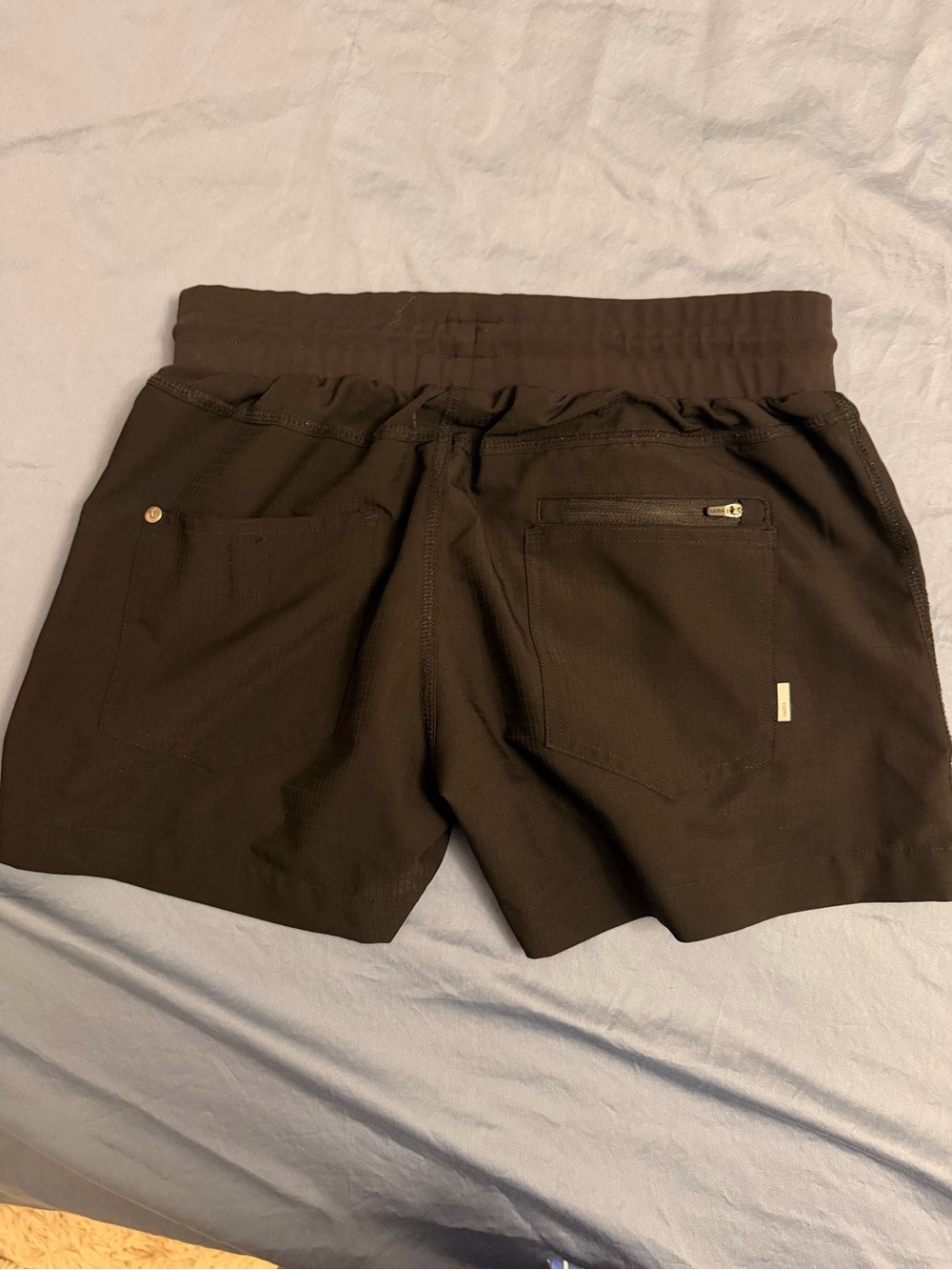 Vuori Black Athletic Shorts with Contrast Logo Tab - Picture 3 of 4